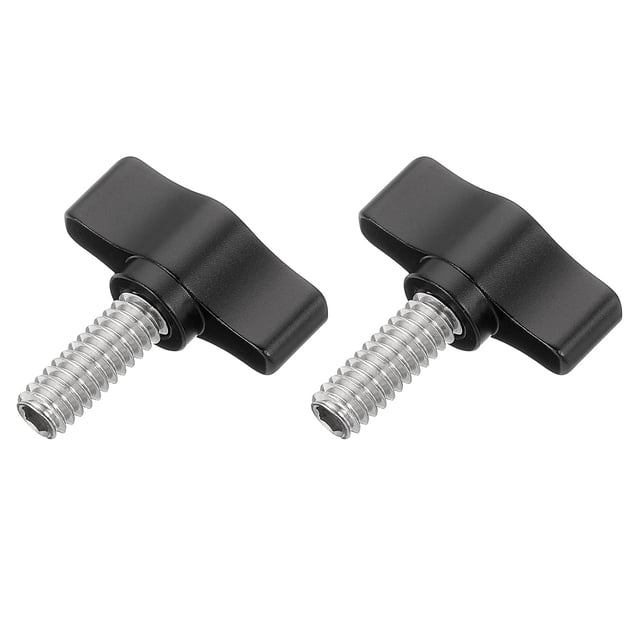 Uxcell 2 Pcs Vis de Pouce 1/4 Pouces - 15.2, Vis de Pouce Filetées en Acier Inoxydable 304
