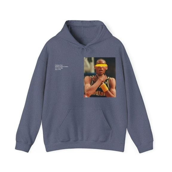 Haliburton Wear Reggie Miller Choked basketball Unisex Heavy Hooded Sweatshirt-KBRM3101-SH185-Heather Navy-L