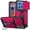 Pink, variant on PT for Motorola Moto G 5G 2026 XT2613V / Moto G 5G 2025 XT2513V / Moto G Play 2026 XT2615V Slide Camera Multi-Functional with Card Holder [Store 1 Card] Ring Stand Hybrid Phone Case Cover - Pink