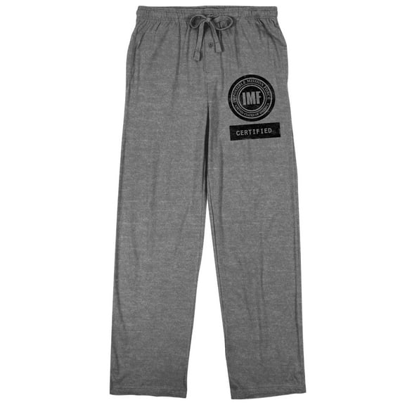 Mission Impossible Dead Reckoning Part 1 IMF Certified Adult Gray Heather Sleep Pajama Pants-XL