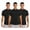 Black, variant on renvena 3Pcs Men's Turtleneck Pullover Tops Short Sleeve T-Shirts Basic Slim Fit Solid Color Tees Black XL