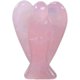 thumbnail image 1 of SZTXJ Carved Rose Quartz Obsidian Gemstone Peace 1.5 inch Angel Pocket Guardian Angel Healing Statue, 1 of 3