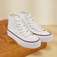 thumbnail image 4 of Platform Canvas Sneakers&nbsp;for Womens mens Fashion High Top Canvas Platform Shoes Casual Lace-up Shoes&nbsp;Comfortable Lightweight Walking Shoes for Daily Work, 4 of 5