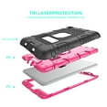 thumbnail image 5 of iPad mini Case, Dteck 3 in 1 Hybrid Heavy Duty Rugged Shockproof Anti-Scratch Protective Kickstand Case With PET Screen Protector For iPad mini 1 2 3 (not fit mini 4&5),Black/Rose, 5 of 7