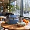 thumbnail image 7 of Insulated Oxford Cloth Lunch Bag Tote with Adjustable Shoulder Strap and Top Handle, Waterproof Cooler Lunch Box 10.83x9.45x6.69In for Office Travel Picnic for Both Men and Women, 7 of 7