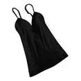 thumbnail image 4 of Camisola sexy con tirantes ajustables y sujetador incorporado para mujer, talla M, color negro, 4 of 9