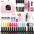 thumbnail image 1 of Juego de manicura de uñas LILYCUTE, Kit de esmalte de uñas de Gel de 12 colores con lámpara de uñas LED UV, secador de uñas, herramientas de arte de extensión de uñas profesionales zhangmengya LED, 1 of 2