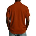 thumbnail image 4 of Men Half Zip Lapel Short Sleeve Polo Shirt Breathable Casual Chest Pocket Lightweight Solid Color Daily Tops S, 4 of 5