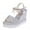 Silver, variant on Women Ladies Fashion Wedges Platforms Pearl High Heels Shoes Sandals Silver