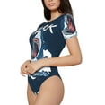 thumbnail image 2 of Balery Shark Women's Short Sleevee Crew Neck Bodysuit Tops Short Sleeve Tops Basic-XX-Large, 2 of 9