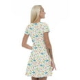 thumbnail image 2 of Women’s A Line Cartoon Summer Dress, Retro Triangle Arrangement, Cross Wrap V Neck, 6 Sizes, by Ambesonne, 2 of 2