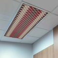 thumbnail image 2 of 1 Pack Brown Red Fluorescent Light Covers for Ceiling Lights Geometric Medieval Magnetic Ceiling Light Covers Overhead Light Filters for Office Classroom Home, 2 of 9