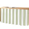 thumbnail image 2 of Sage Green Striped Cabinet Curtain 28"W x 51"L, Modern Farmhouse Sage Green White Stripes Dust-Proof Privacy Curtain for Closet Shelves Self Adhesive, Sink Skirt for Bathroom Vanity Kitchen Laundry, 2 of 9