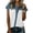 Beige01, variant on Women's Fashionable Casual Denim Patchwork Short-sleeved Top, Size S-3XL