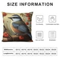 thumbnail image 6 of Nawypu  Pillow Cover Snowy Wreath Christmas Winter Bird Lumbar Pillow Covers 2PCS Farmhouse Wreath Bird Red Outdoor Throw Pillows Decorative Invisible Zipper Design for Sofa Home Decor, 6 of 6