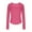 Hot Pink, variant on LEBONYARD Women's Round Neck Fashion TopsSoft Casual Solid Color Long Sleeve Blouse