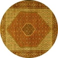 thumbnail image 1 of Ahgly Company Machine Washable Indoor Round Persian Yellow Traditional Area Rugs, 7' Round, 1 of 4