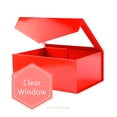 thumbnail image 5 of PACKHOME Valentine's Day Gift Box with Lid for Present, 9x6.5x3.8 inches, Red Gift Box with Ribbon, 5 of 6