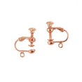 thumbnail image 4 of 12 Pieces Non-Piercing Screw Earring Clip Flat Hook Earring Earrings Clips DIY Craft Rose Gold, 4 of 9