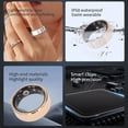 thumbnail image 3 of Sports Health Tracker Ring, Smart Ring Health Tracker Stainless Steel IP68 Water Resistant Lightweight Step Counting  for Indoor Inner Diameter 17.3mm,Inner Diameter 18.1mm,Inner, 3 of 7
