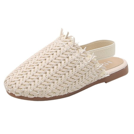 

Wesracia Toddler Shoes Toddler Infant Kids Baby Girls Boys Weave Retro Single Princess Shoes Sandals