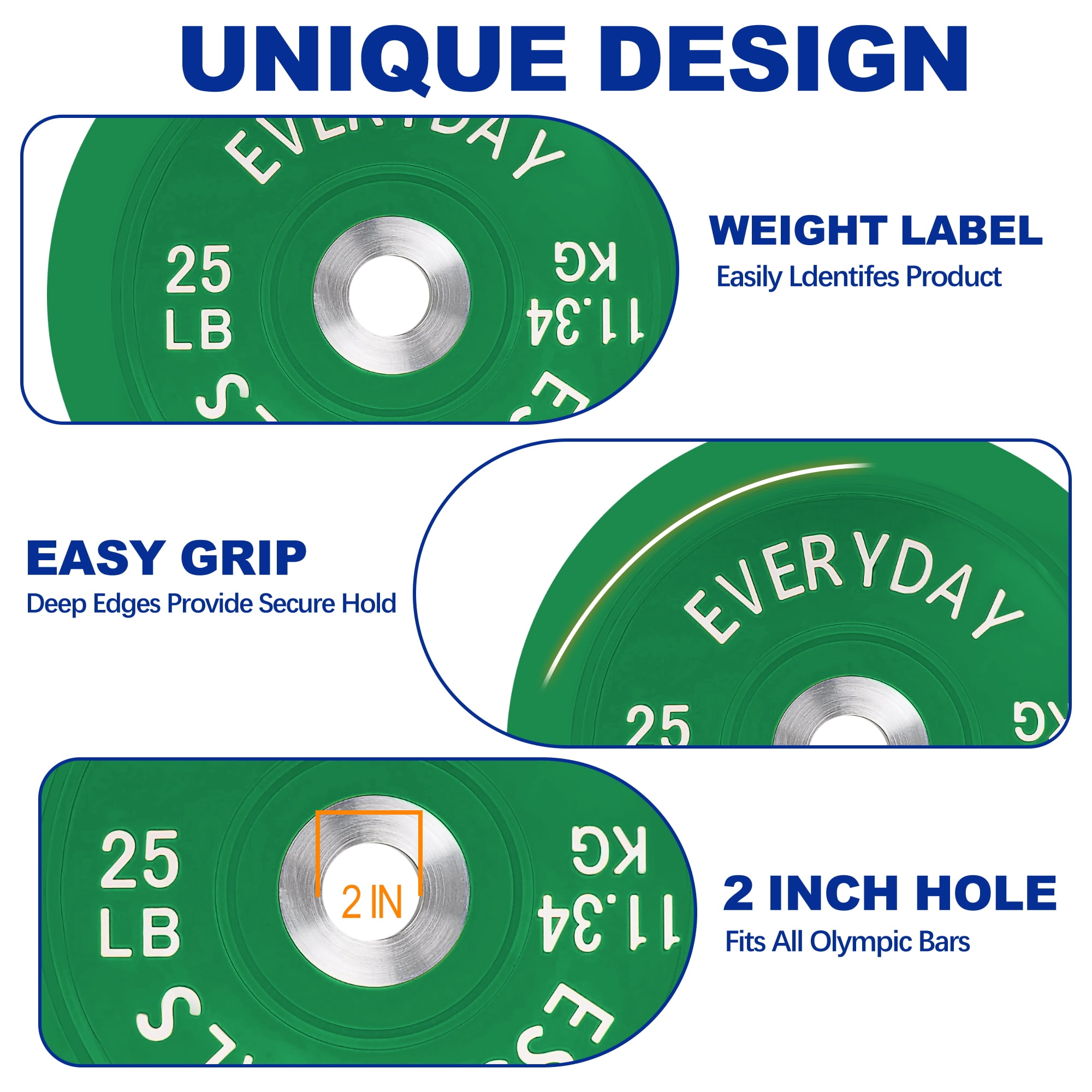 BalanceFrom Olympic Bumper Plate Weight Plate with Steel Hub, Color Coded, 210 lbs Set