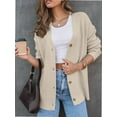 thumbnail image 2 of Women's Cardigan, New Cardigan Large Button Fashion Top, 2 of 5