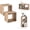 Natural, variant on Giantex 2 Cube Bookshelf Organizer, 2-Tier Stackable Cube Storage Organizer, Small Wooden Open Book Shelf with Anti-toppling Device, Wood Floor Standing Display Shelving Bookcase, Natural