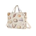 thumbnail image 7 of FORMRS Womens Corduroy Tote Bag Crossbody Shoulder Handbag with Pocket, Watercolor Seashells, 7 of 7