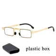 thumbnail image 3 of Gafas de lectura plegables para hombres y mujeres, montura totalmente metálica, antiluz azul, con estuche y paño gratuitos., 3 of 5