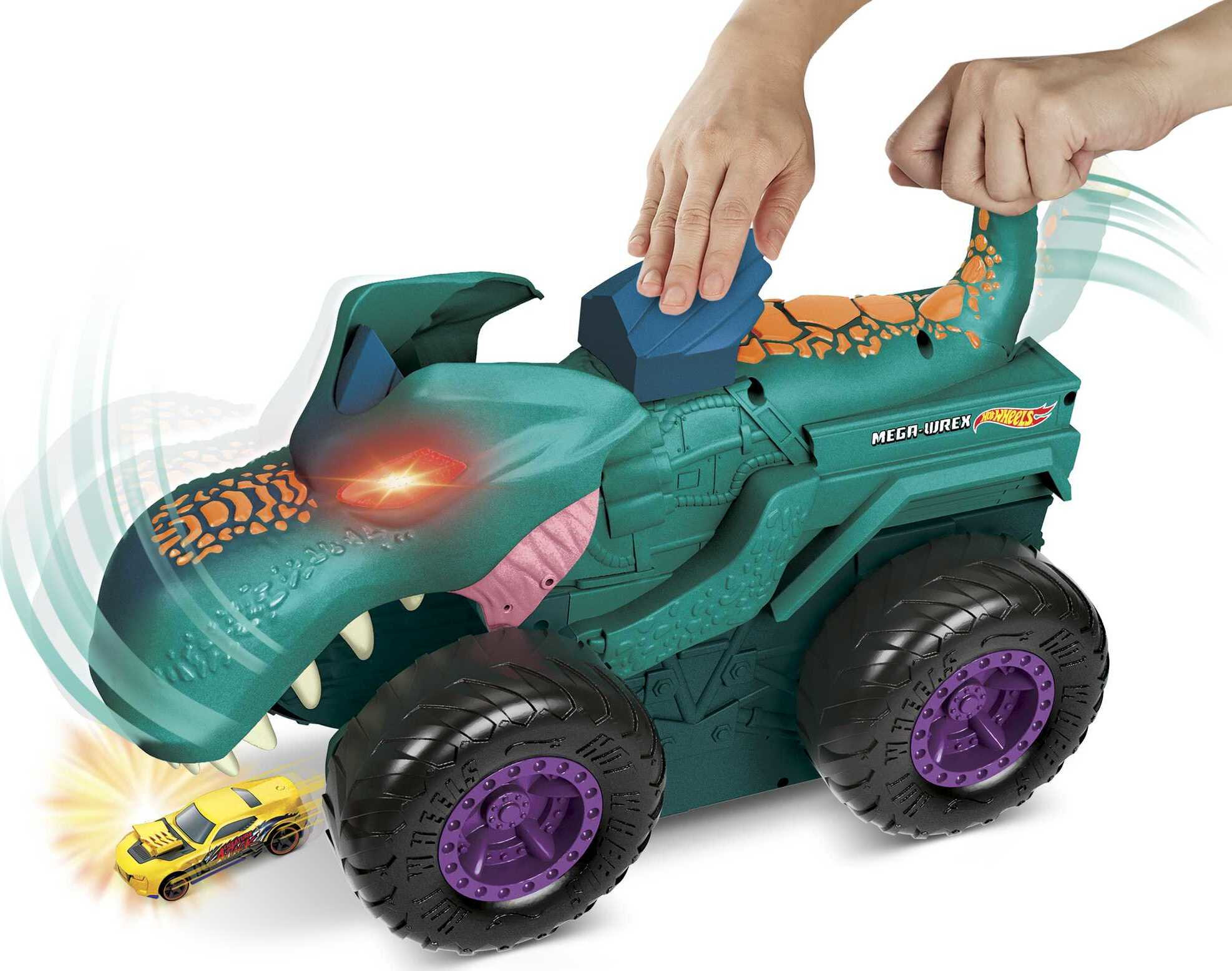 Hot Wheels Monster Trucks Car Chompin’ Mega Wrex Vehicle, for Ages 3 Years & Up - image 5 of 7
