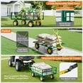 thumbnail image 5 of Steel Garden Cart, 1200 Lbs Heavy-Duty Wagon Cart on Wheels, Metal Yard Utility Wagon Carts with 180° Rotating Handle, 13 Inch All-Terrain Tires, Removable Mesh Side Panels, for Outdoor, 5 of 7