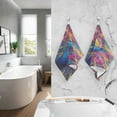 thumbnail image 6 of Colourful Peacock Towels Set of 2, Super Soft Absorbent Hand Towel Cotton Bath Towels for Bathroom Hotel Kitchen Spa Gym 16 X 28 Inches Wash cloth, 6 of 7