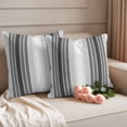 thumbnail image 3 of Outdoor Waterproof Pillow Covers Abstract Grey Gradient Stripe Decorative Throw Pillow Protectors,Pillowcase Cushion Cases for Patio Sofa Garden Couch,18x18in,Pack of 2, 3 of 14