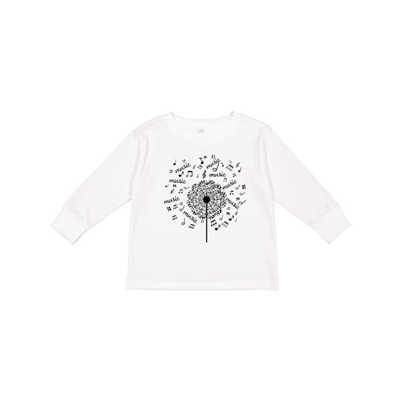 Inktastic Music Dandelion Musical Boys or Girls Long Sleeve Toddler T-Shirt