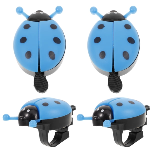4 timbres de bicicleta con forma de mariquita, sonoros y nítidos, accesorios para niños.