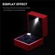 thumbnail image 1 of Caja de anillo con luz LED para pendientes, anillo de regalo, anillo de boda, expositor de joyas, organizador de almacenamiento para compromiso, regalo de boda (rojo) Ecomeon  no, 1 of 5
