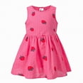 thumbnail image 2 of NOLDARES Toddler Girls Cotton Sleeveless Dress Loose Casual A-Line Skater Dresses(Hot Pink,18-24 Months), 2 of 7
