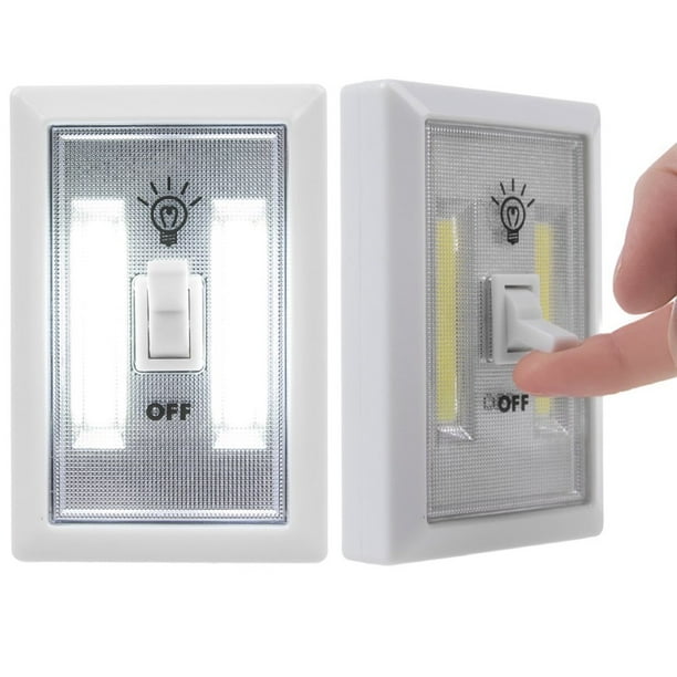 COB 2 Pack LED Wall Lighted Switch Wireless Closet Night Light Multi