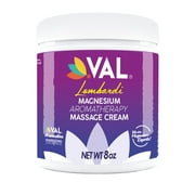 VAL Lombardi Transdermal Magnesium Aromatherapy Massage Cream - Muscle Relaxant Cream, Easy Glide - 8oz