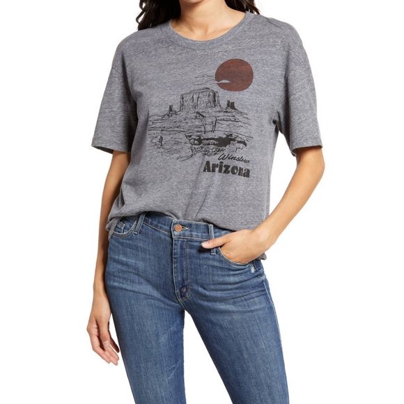 Treasure & Bond Winslow Arizona Graphic Tee In Grey Size XS