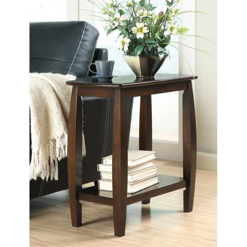 Coaster Transitional End Table with Lower Shelf in Cappuccino Walmart