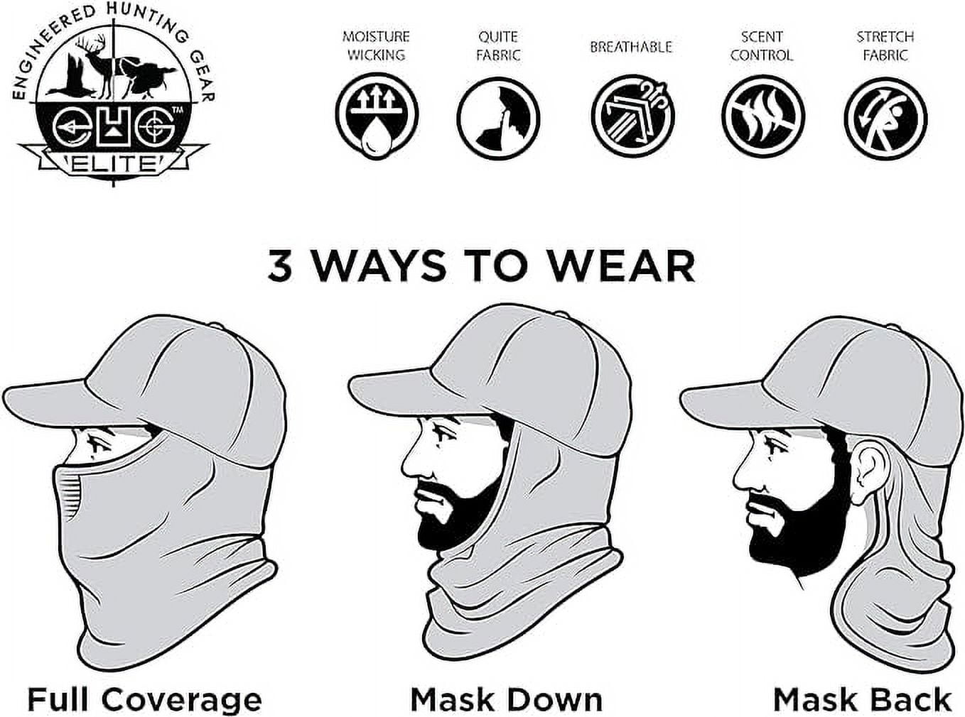 Paramount Outdoors EHG Elite Mossy Oak Mountain Range Denali Balaclava Cap Camo Hunting Face Cover Facemask