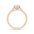 thumbnail image 2 of ANGARA IGI Certified Lab Grown 1 Ct Diamond Engagement Ring for Women in 14K Rose Gold (Size-6.4mm|Color-F-G|Clarity-VS) | April Birthstone, Anniversary, Jewelry Gift for Women | Diamond Ring, 2 of 7