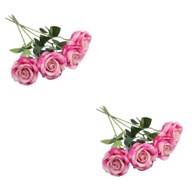 Advancent 10pcs / set Momentos memorables con impresionantes flores nupciales de seda - Muchos colores disponibles DIY TAMAÑO LÍDER Flores Rosa claro color 2Conjunto