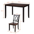 thumbnail image 2 of 5-Piece/Set Dining Table Home Kitchen Table and 4 Chairs Wood Seat Black, 2 of 7