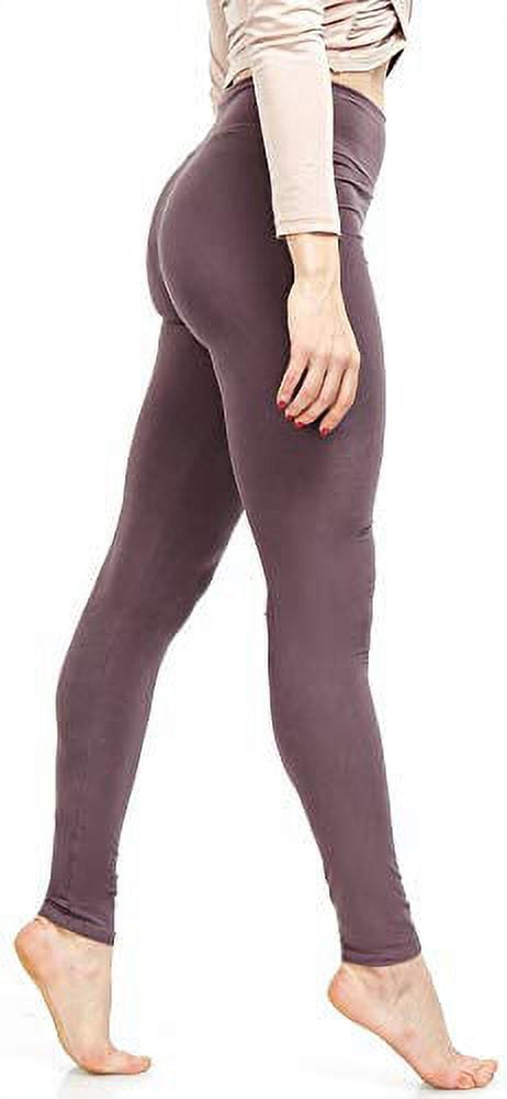 LMB Lush Moda Leggings for Women with Comfortable Yoga Waistband - Buttery  Soft in Many of Colors - fits X-Small to X-Large, Mushroom 