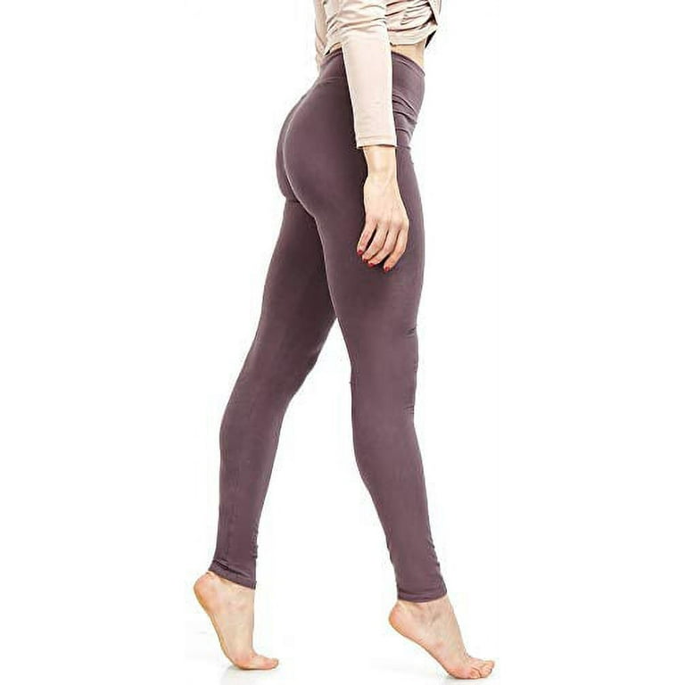 LMB Lush Moda Leggings for Women with Comfortable Yoga Waistband - Buttery  Soft in Many of Colors - fits X-Large to 3X-Large, Mushroom 