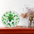 thumbnail image 2 of SKYSONIC St. Patrick's Day Hat Football Wall Clock 10 Inch Silent Non Ticking Round Clock Oil Painting Clock Easy to Read Clock for Living Room Bedroom Bathroom Home Decor, 2 of 7