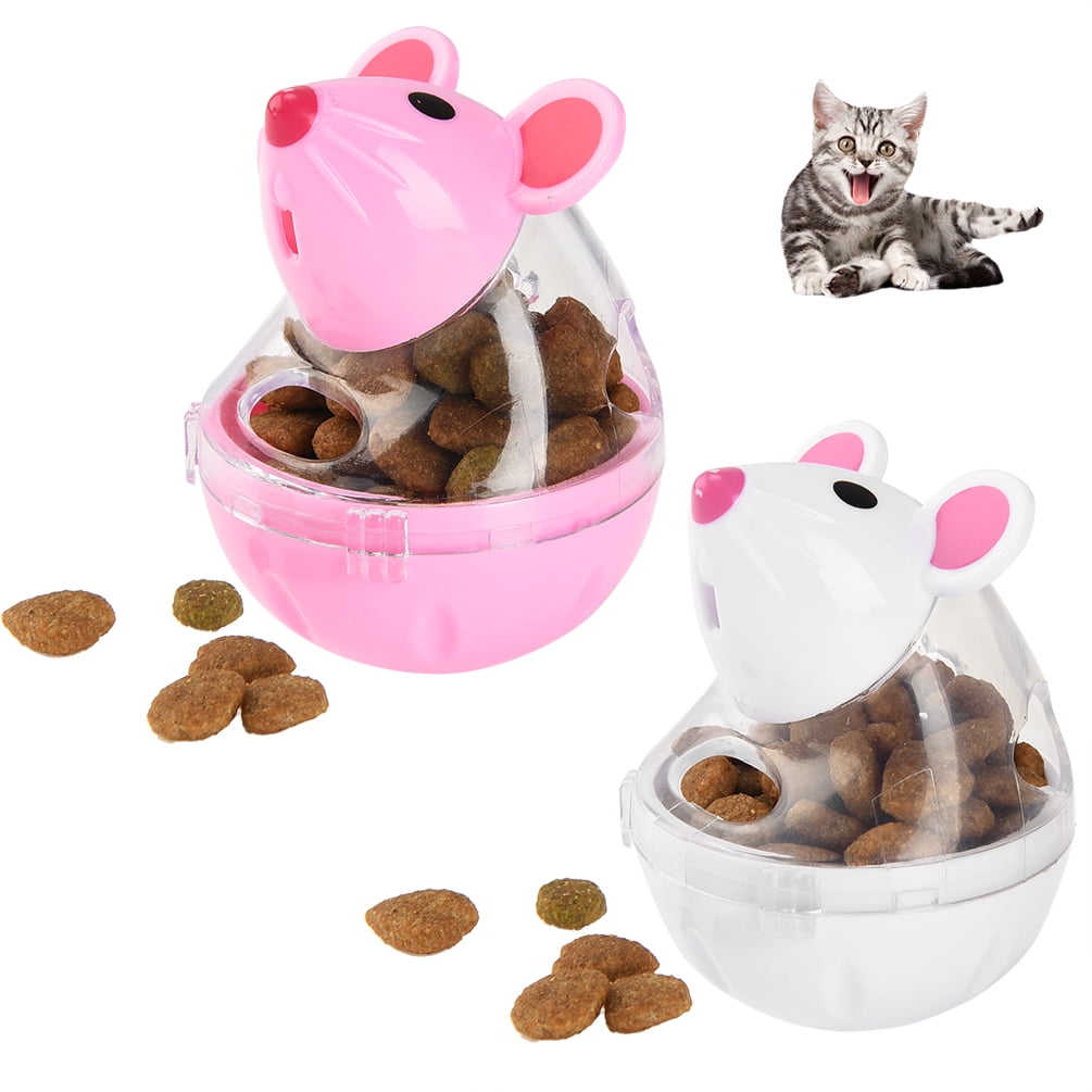 2Pcs Cat Treat Ball Funny Pet Food Leakage Ball Interactive Kitten Food